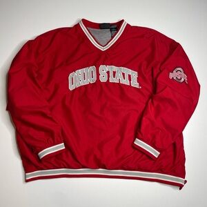 Vintage 90’s Y2K Ohio State Buckeyes  Embroidered Logo Pullover Windbreaker XXL